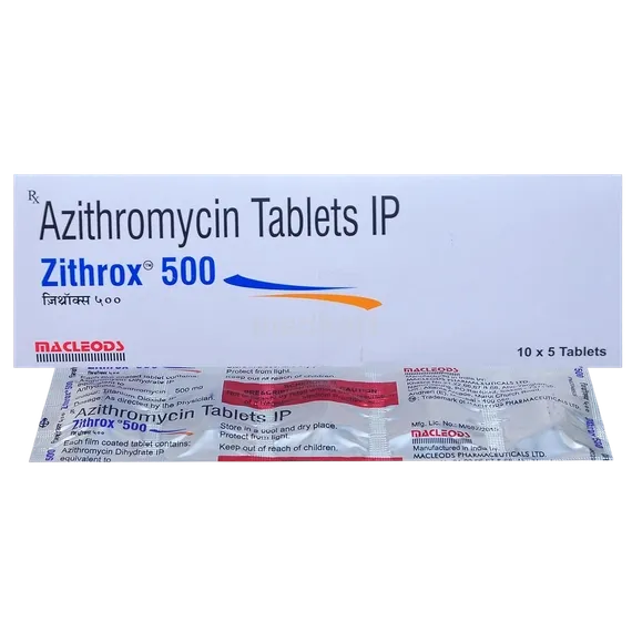zithrox 500mg tablet 5's